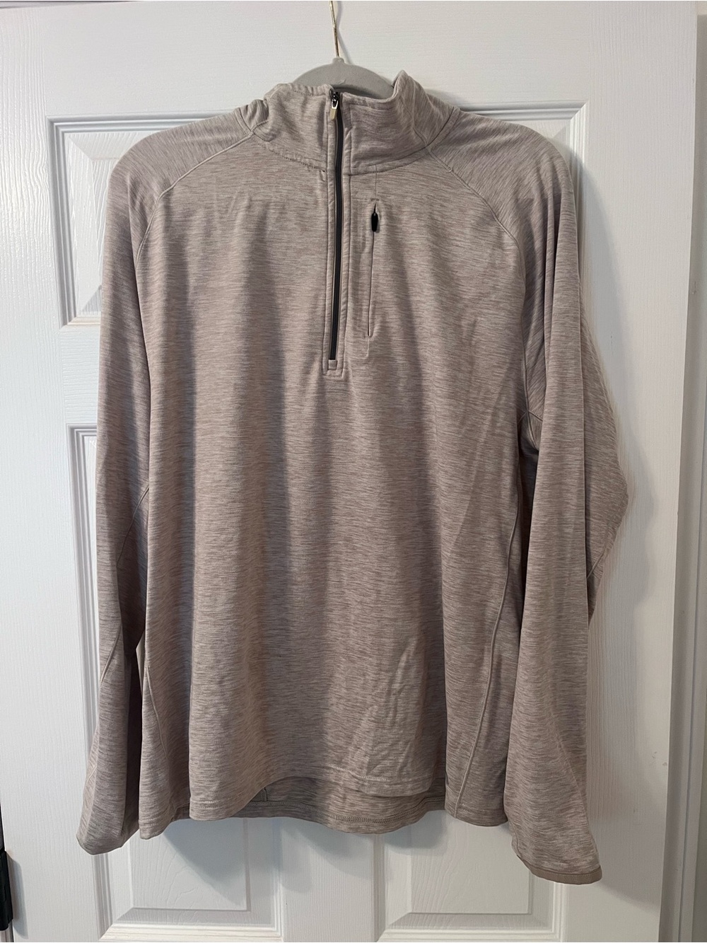 VRST Men's 1/4 Zip Performance Sweater - Light Taupe